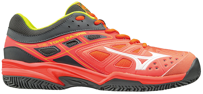 Mizuno Break Shot EX AC - fiery coral/white/safety yellow