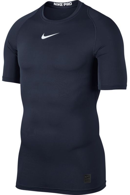 Koszulka Tenisowa Nike Pro Top SS Comp obsidian/white/white