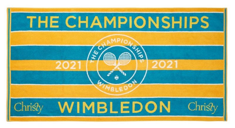 43008122442 Wimbledon Championship Towel with Hygro Technology - turq/ochre