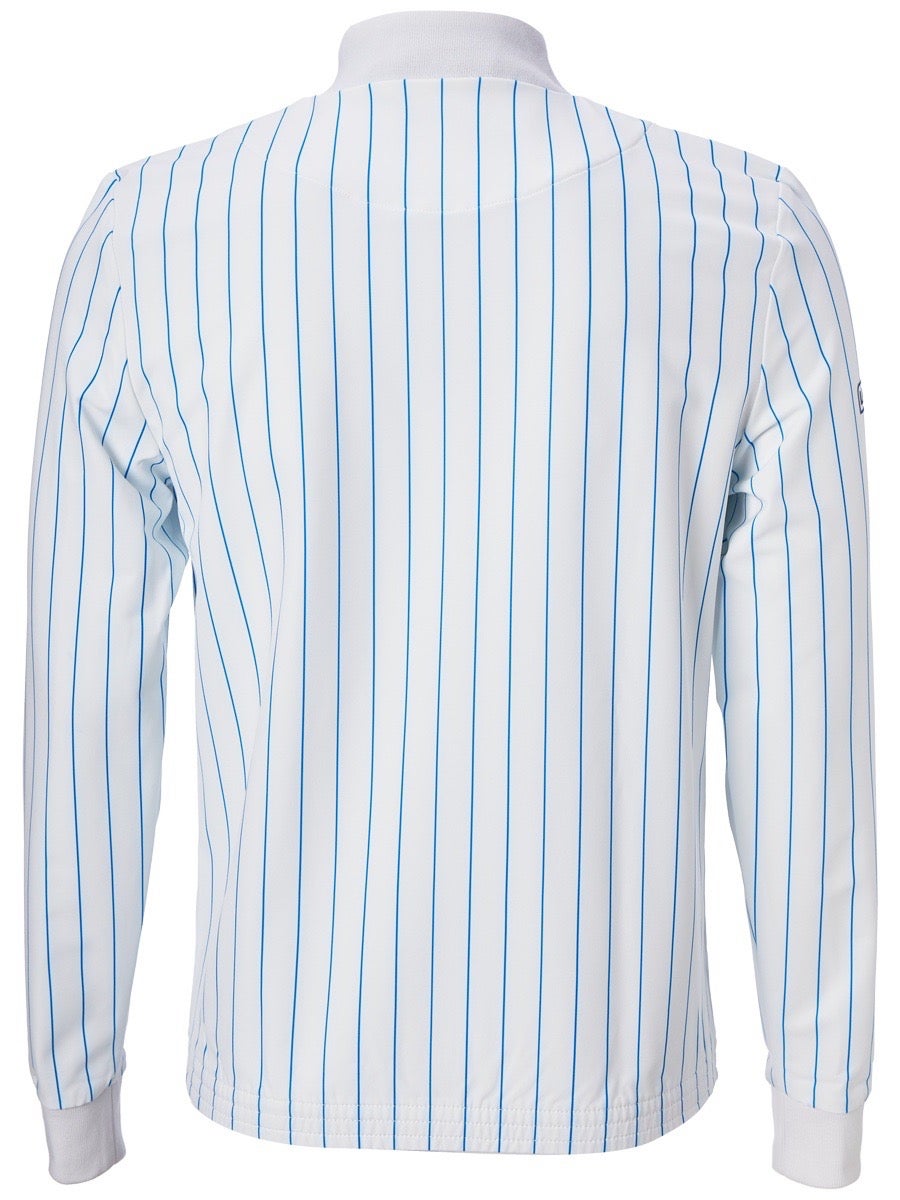 Lacoste Men's SPORT x Novak Djokovic Striped Teddy Jacket - white/blue