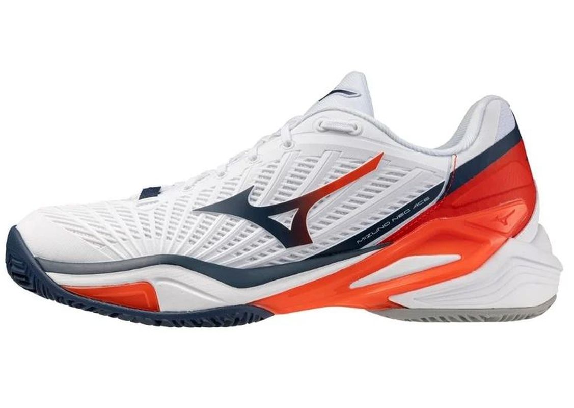 Męskie buty do padla Mizuno Neo Ace CC - white/insignia blue/orange