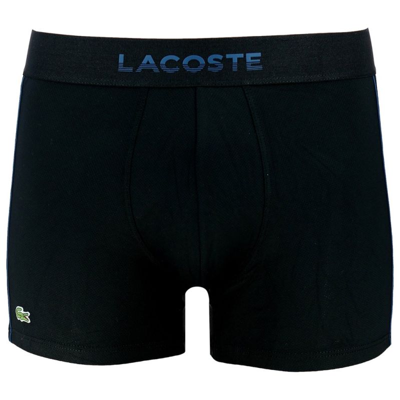 Lacoste Men’s Breathable Technical Mesh Trunk - black/blue Lacoste Men’s Breathable Technical Mesh Trunk - black/blue