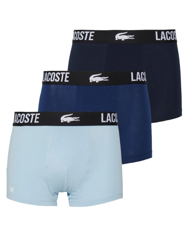 box Lacoste Cotton Strech Trunk 3P - navy blue/methylene-creek