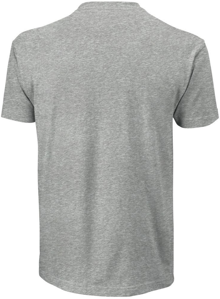 Wilson Script Cotton Tee - heather grey/red