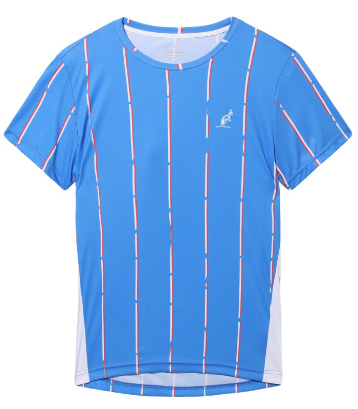 Australian Ace T-Shirt With Stripes Print - blu zaffiro Australian Ace T-Shirt With Stripes Print - blu zaffiro