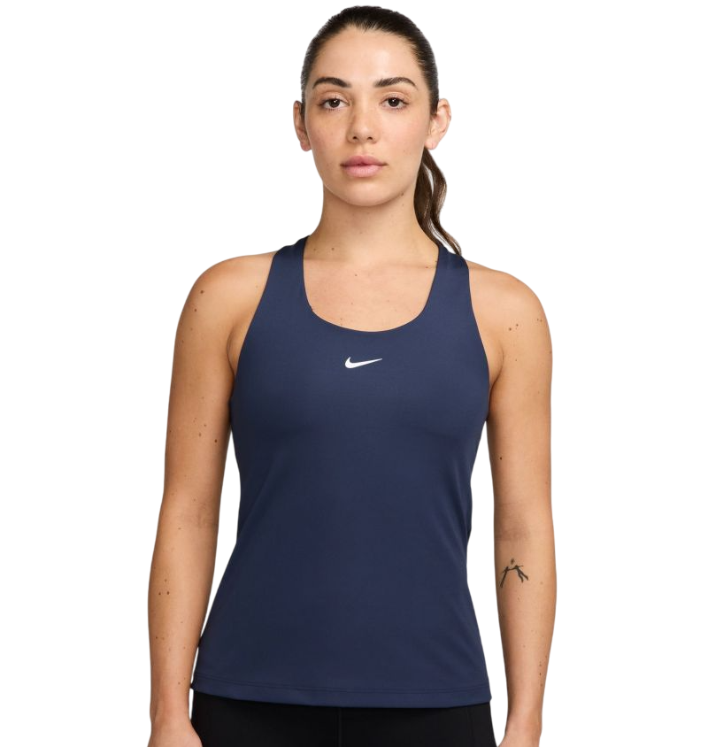 Nike Dri-Fit Swoosh Bra - midnight navy/white