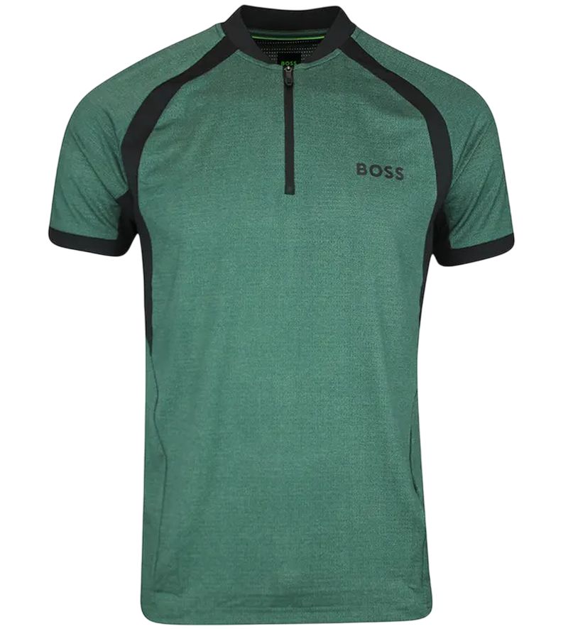BOSS Matchball TOC Zip-Neck Slim-Fit - open green