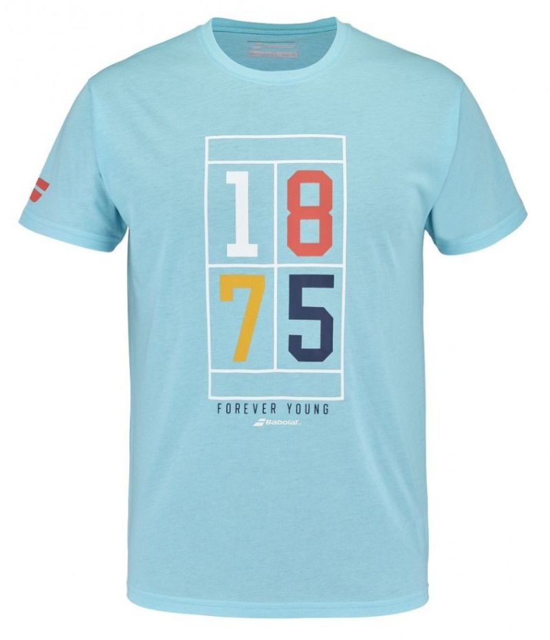 Babolat Exercise Vintage Tee Men - angel blue heather Babolat Exercise Vintage Tee Men - angel blue heather