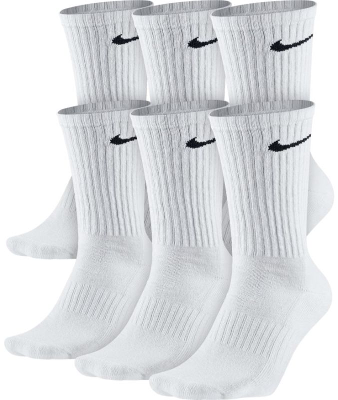 Nike Performance Cushioned Crew 6PR - 6 par/white