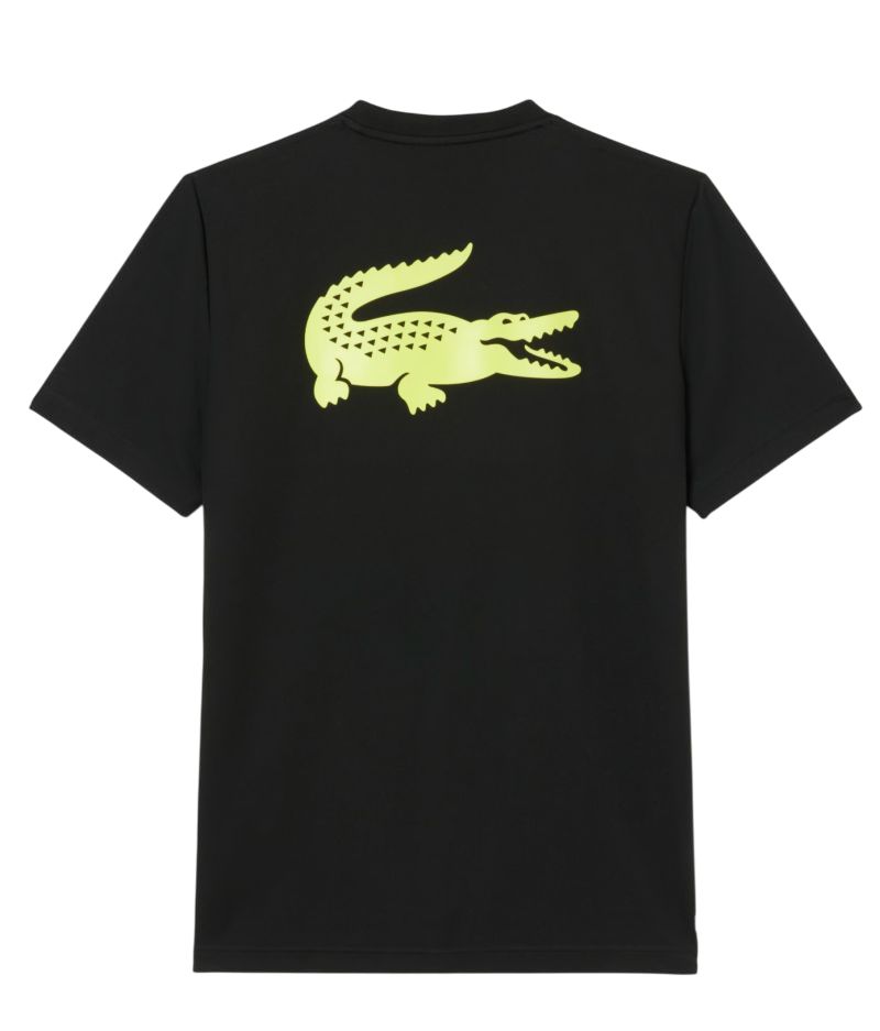 Lacoste Ultra Dry Printed Tennis - black/flashy yellow 