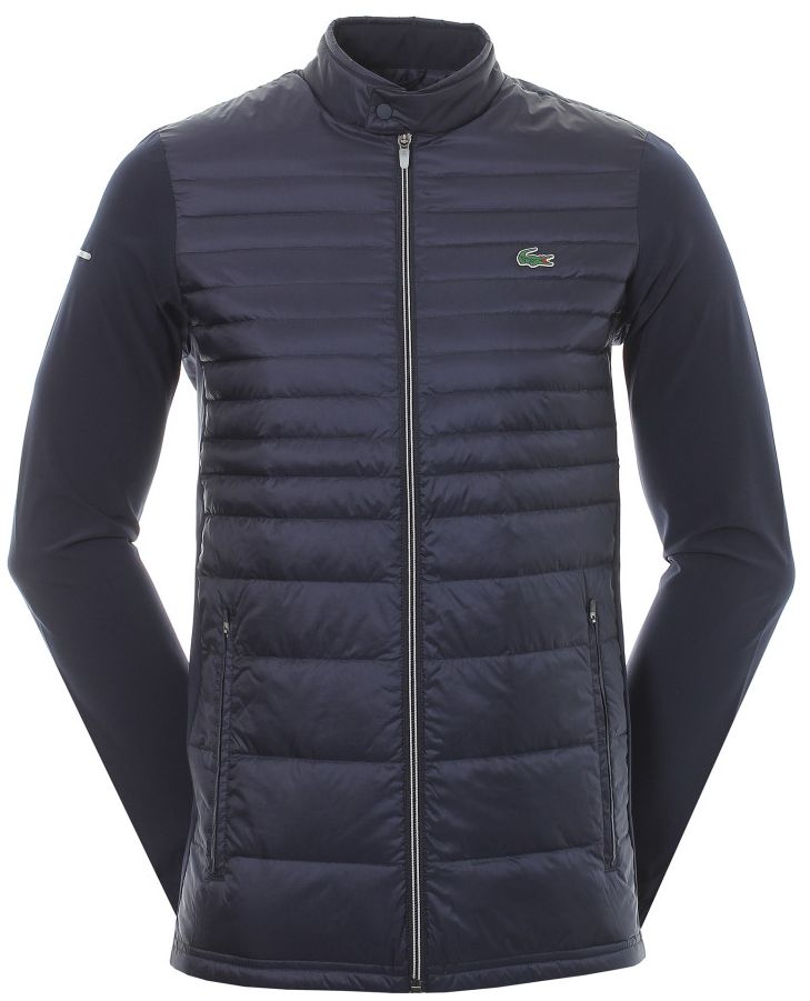 Lacoste Men's SPORT Lightweight Water-Resistant Quilted Jacket - navy blue