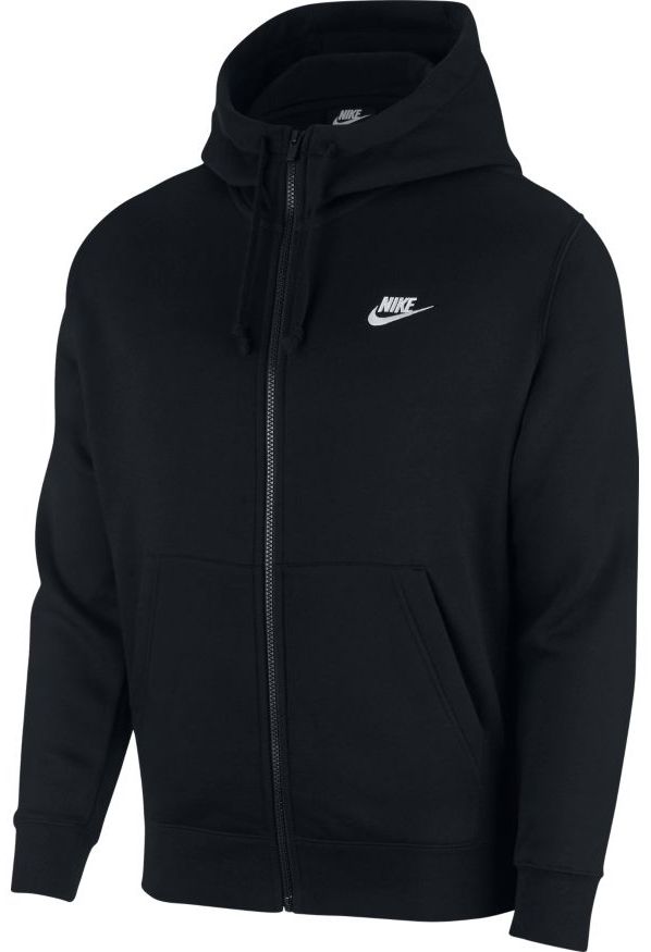 nike-swoosh-m-club-hoodie-fz-bb-black-black-white-1 Nike Swoosh M Club Hoodie FZ BB - black/black/white