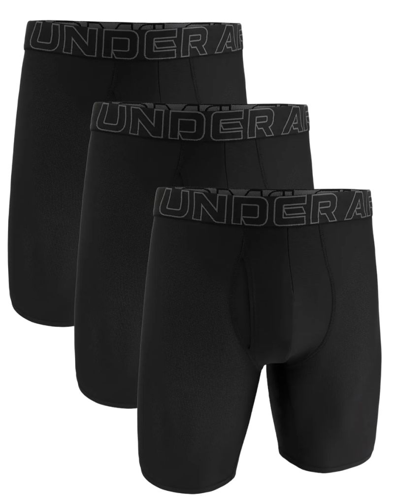 blackboxer Under Armour Performance Tech Mesh 9in Boxerjock 3P - black