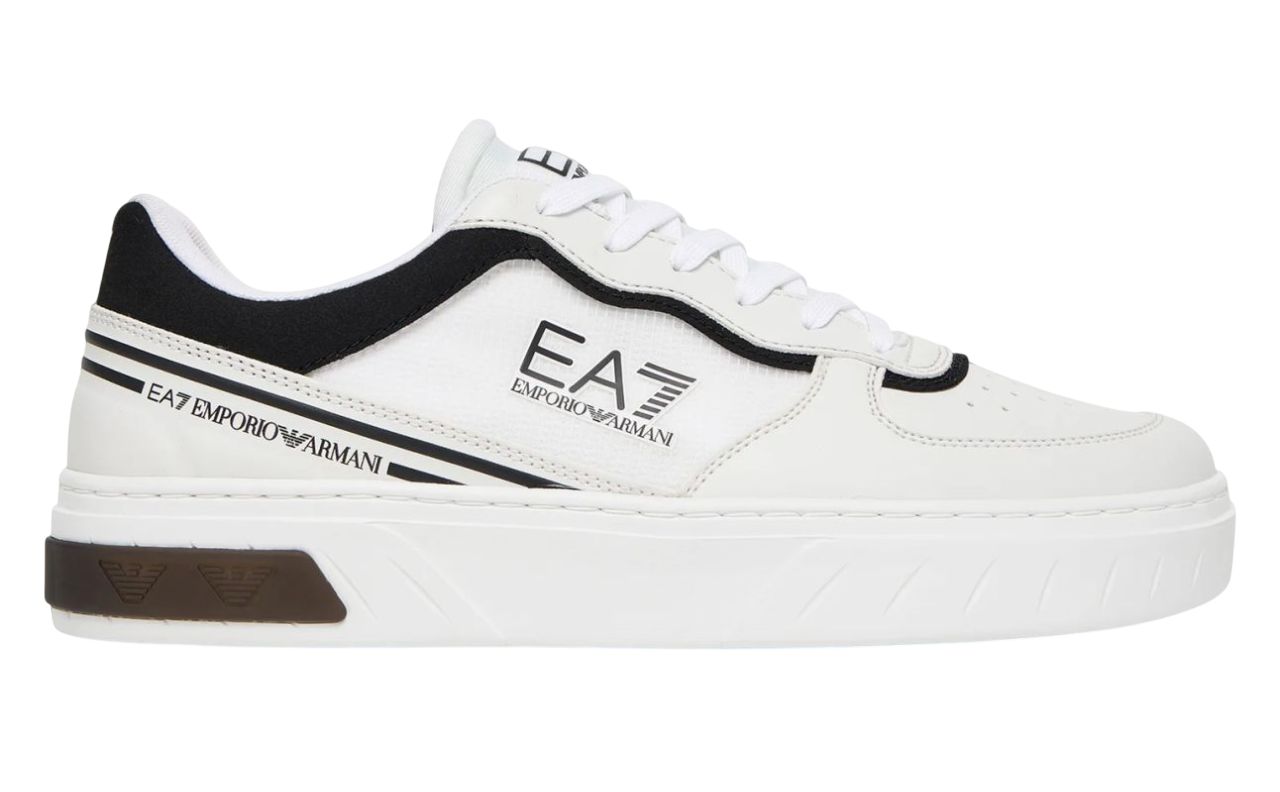 EA7 Unisex Woven Sneaker - white/black 