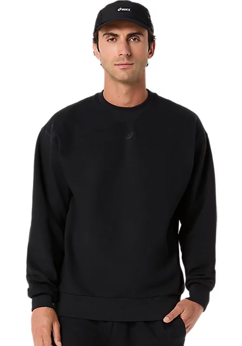 Asics Fleece Crew-Neck Top Relaxed - performance black Asics Fleece Crew-Neck Top Relaxed - performance black