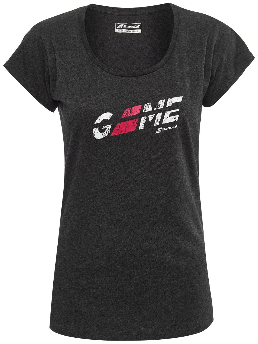 Babolat Exercise Flag Message Tee Women - black heather