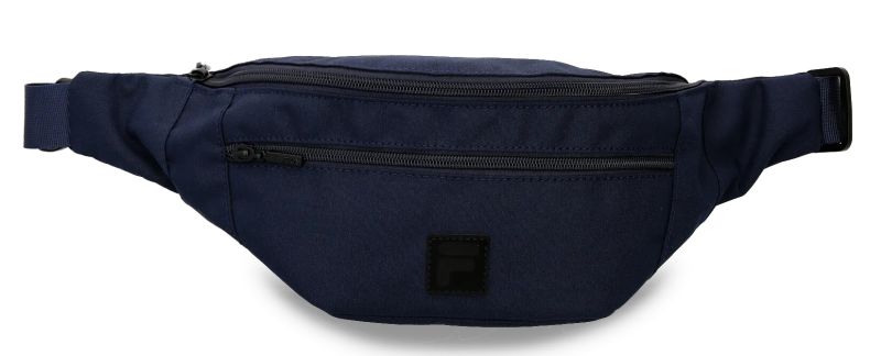 Fila Coated Canvas Double Zipper Waistbag - black iris