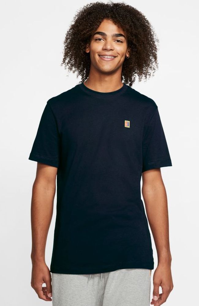 Nike Court Heritage Tee - obsidian/white