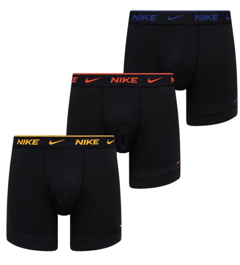 Nike Everyday Cotton Stretch 3P - black light crimson/ocher/deep night