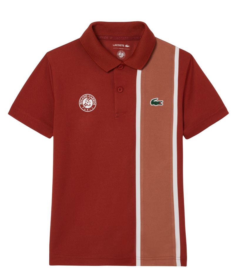Lacoste Kid's Roland-Garros Ball Kids Edition Shirt - brown/light brown 