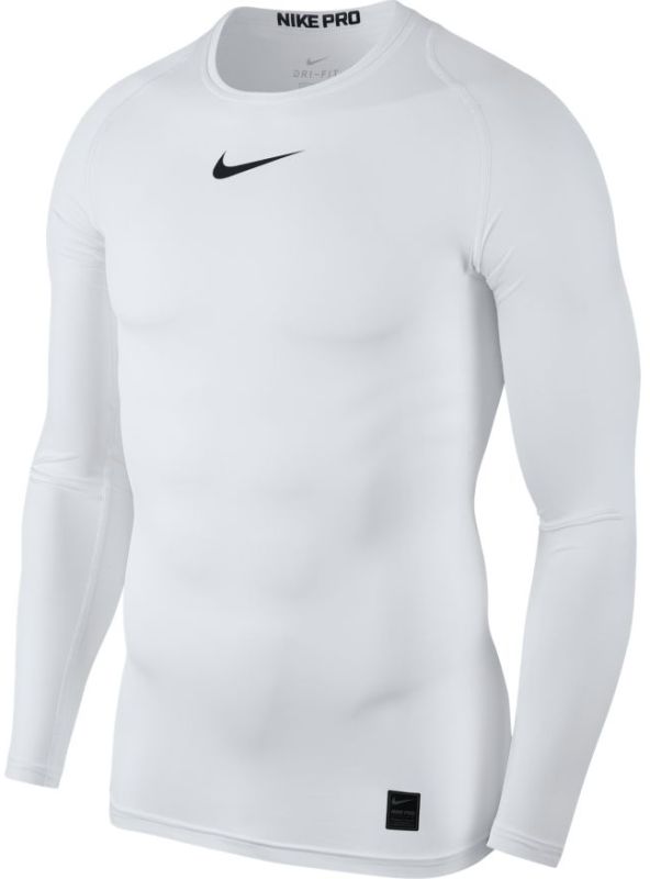 Nike Pro LS Comp Top - white/black/black