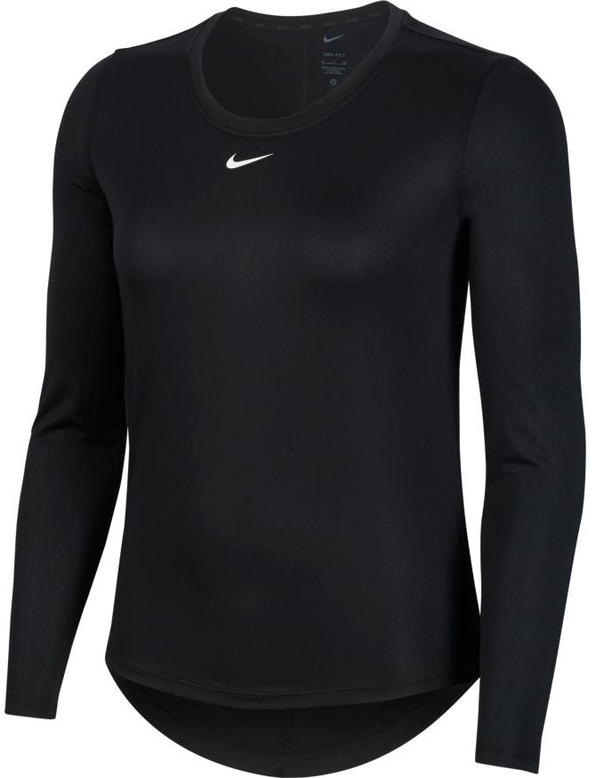 Nike Dri-FIT One Women's Standard Fit Top - black/white Nike Dri-FIT One Women's Standard Fit Top - black/white