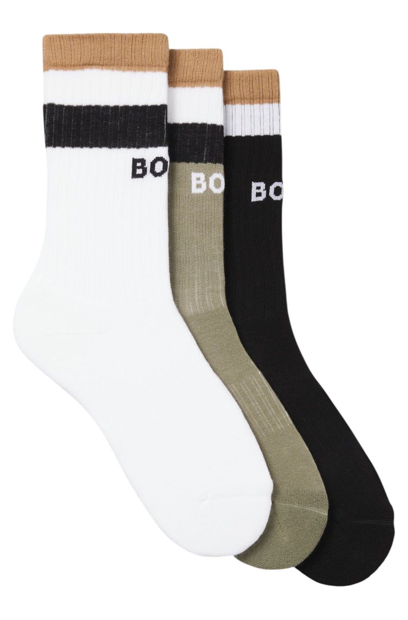 BOSS Ribbed Iconic 3P - green/black/white BOSS Ribbed Iconic 3P - green/black/white