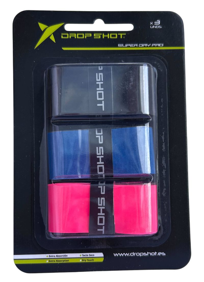 Drop Shot Overgrip Super Dry Pro 3P - multicolor Drop Shot Overgrip Super Dry Pro 3P - multicolor