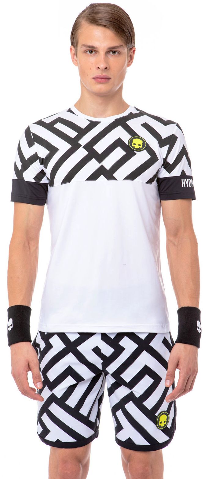 Hydrogen Tech Labyrinth Tee - white/black