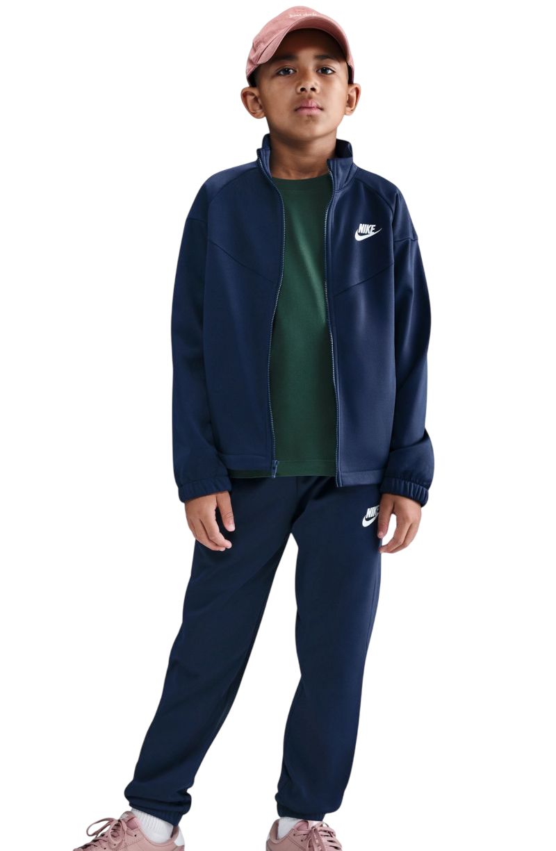 Nike Kids Dri-Fit Poly Knit Full Zip - midnight navy/midnight navy/white