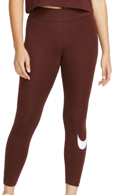 Nike Sportswear Essential Mid-Rise Swoosh Leggings - bronze eclipse/white