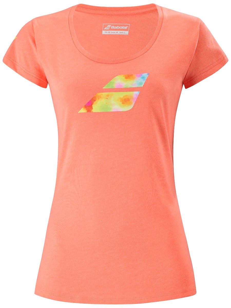 babolat-exercise-big-flag-tee-women-living-coral-heather-1 Babolat Exercise Big Flag Tee Women - living coral heather