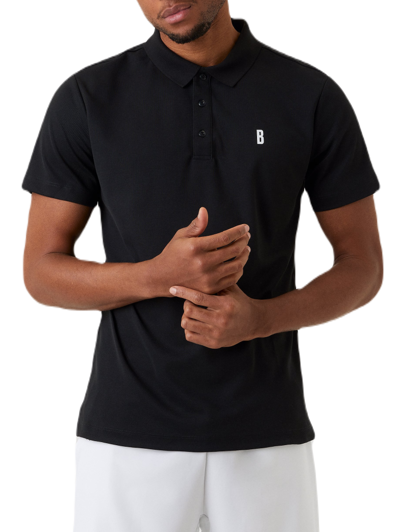 10000755-BK011-1 Björn Borg Ace Polo - black beauty