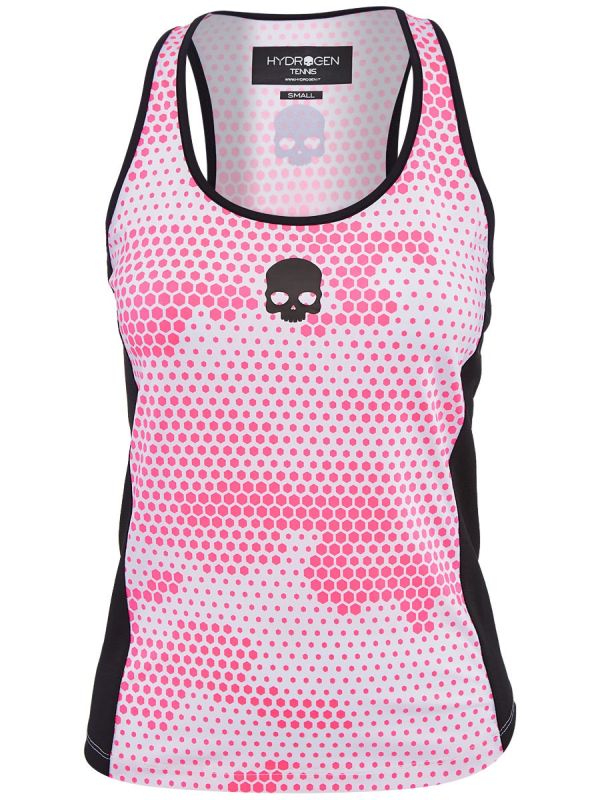 Hydrogen Tech Camo Tank Top - camo fuchsia/white