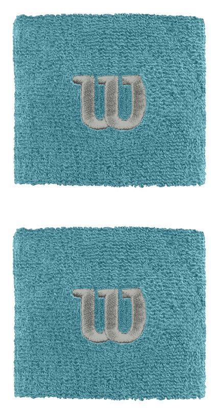 Wilson Wristbands Poignets - bluebird/silver