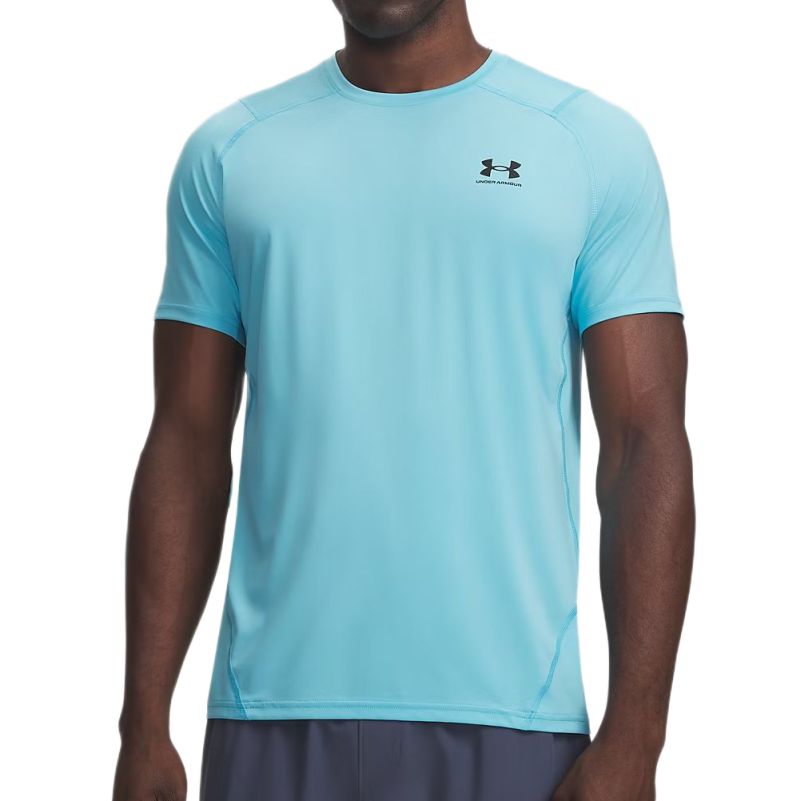 Under Armour HeatGear Fitted Short Sleeve - fresco blue/black