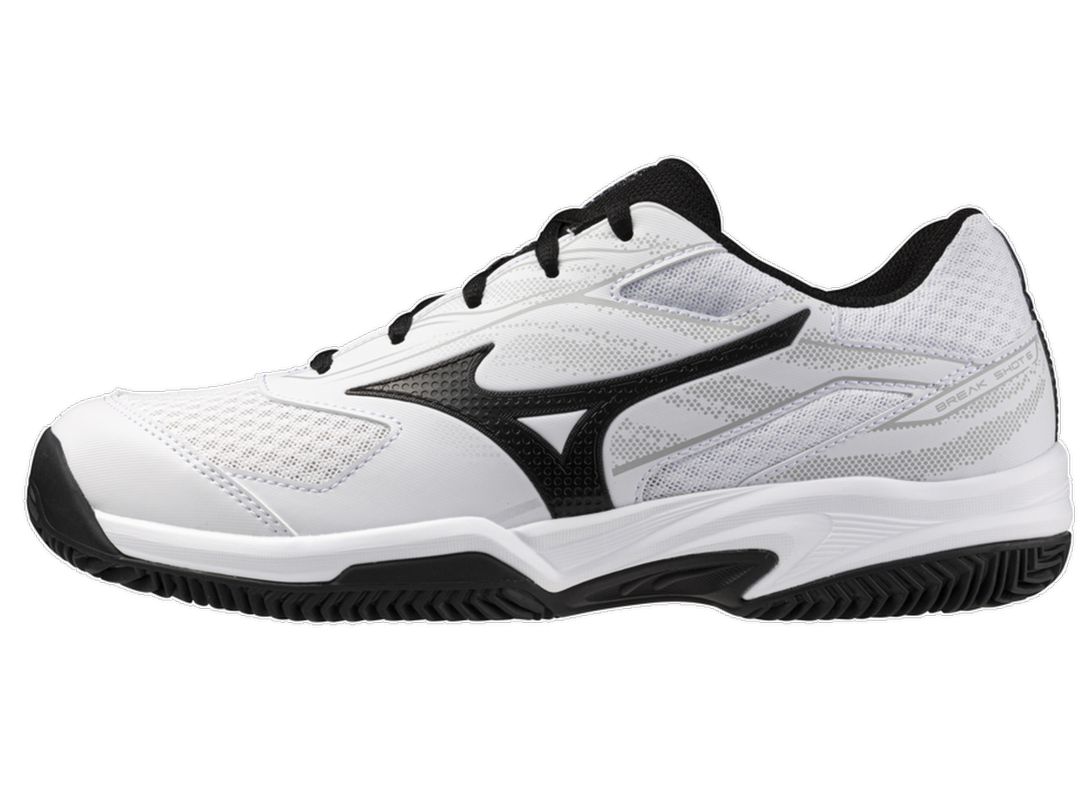 Juniorskie buty do padla Mizuno Break Shot 5 Jr. CC - white/black/harbor mist