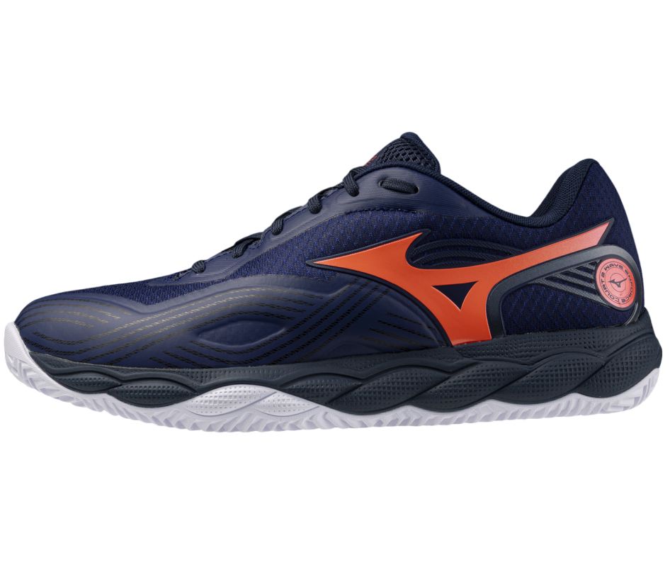 Męskie buty do padla Mizuno Wave Enforce Court 2 CC - beacon blue/lava orange/white