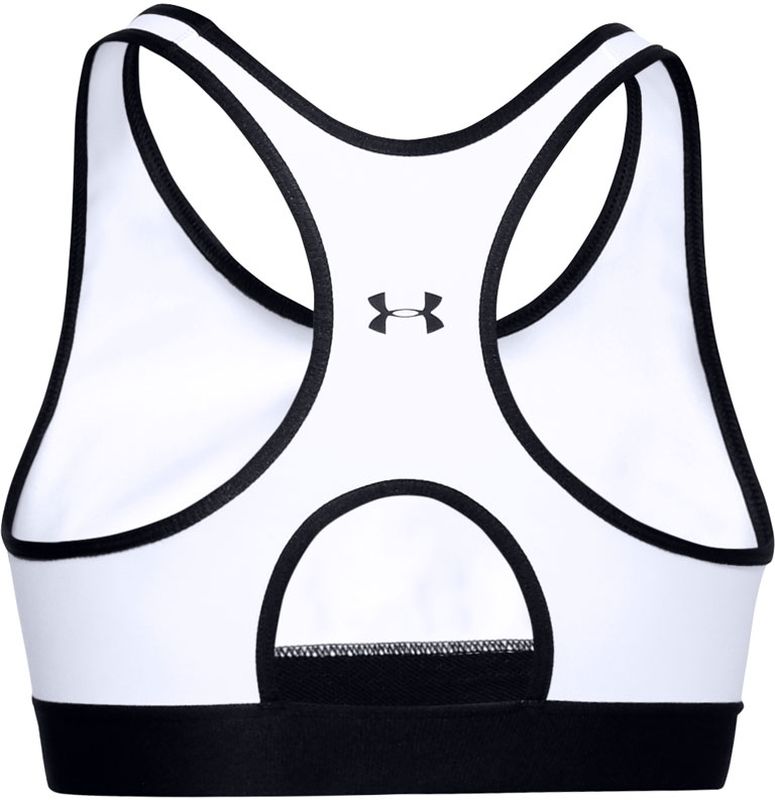 Under Armour Women's Armour Mid Keyhole Graphic Sports Bra - white