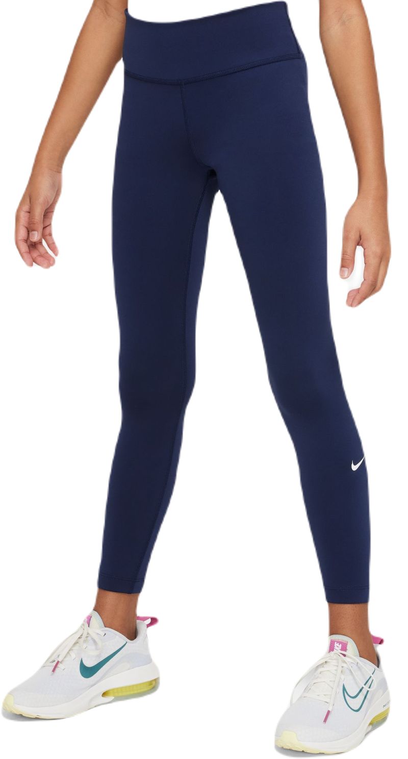Nike Girls Dri-Fit One Legging - midnight navy/white Nike Girls Dri-Fit One Legging - midnight navy/white