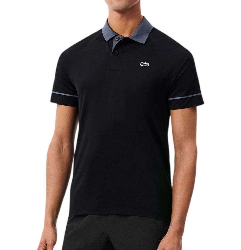 Męskie polo Lacoste Tennis x Novak Djokovic On Court - khaki/fluor