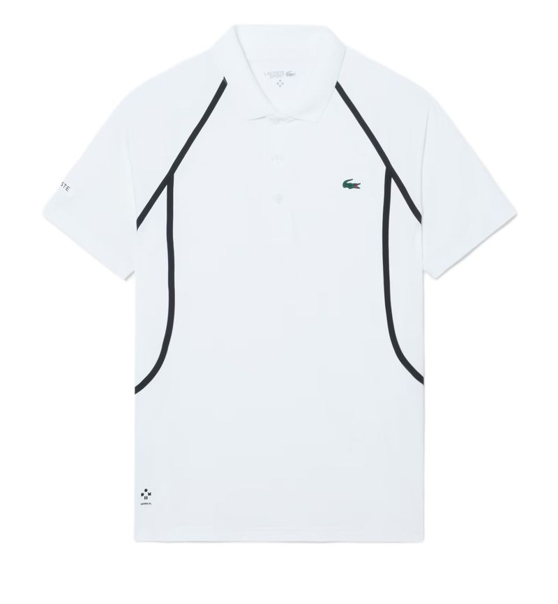 Męskie polo Lacoste Tennis x Daniil Medvedev - white