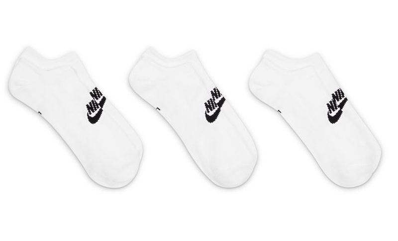 Nike Sportswear Everyday Essential No Show 3P - white/black