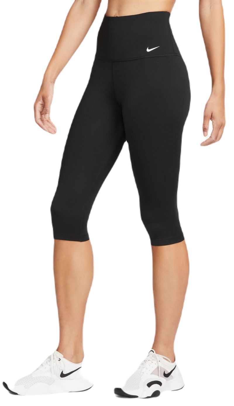 Nike One High-Waisted Capri Leggings - black/white Nike One High-Waisted Capri Leggings - black/white