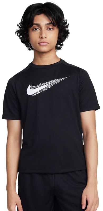Nike Boys Multi Dri-FIT Short-Sleeve Top - black/white