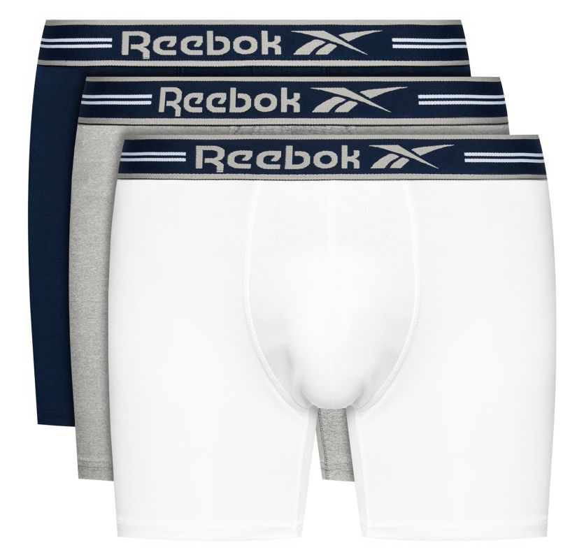 Reebok Mens Sports Trunk TOLAN 3P - vector navy/white/grey marl Reebok Mens Sports Trunk TOLAN 3P - vector navy/white/grey marl