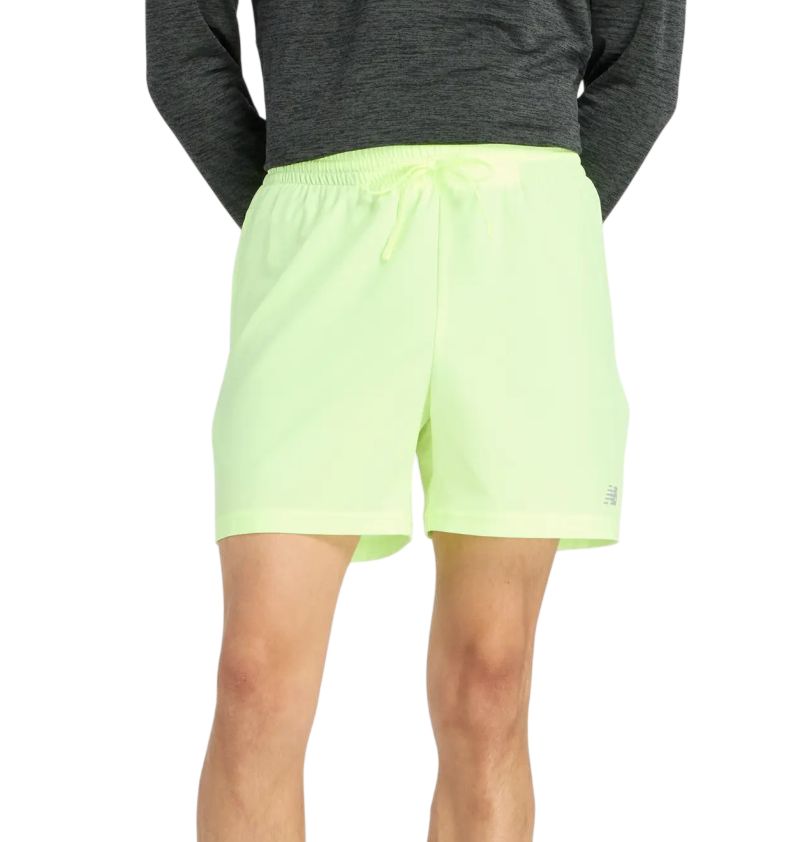 New Balance Sport Essentials Short 5in - neon yellow/slate grey