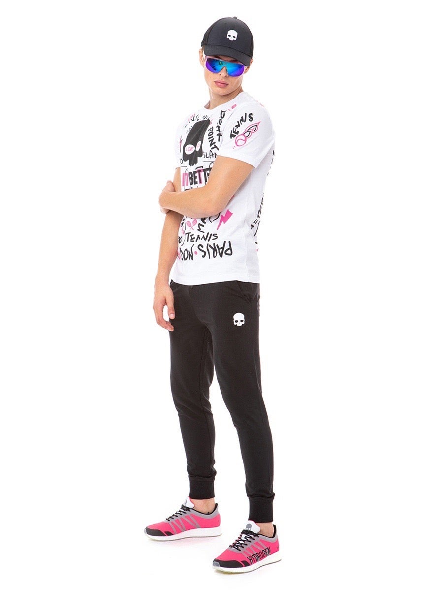 Hydrogen Graffiti Tee - white/fucsia