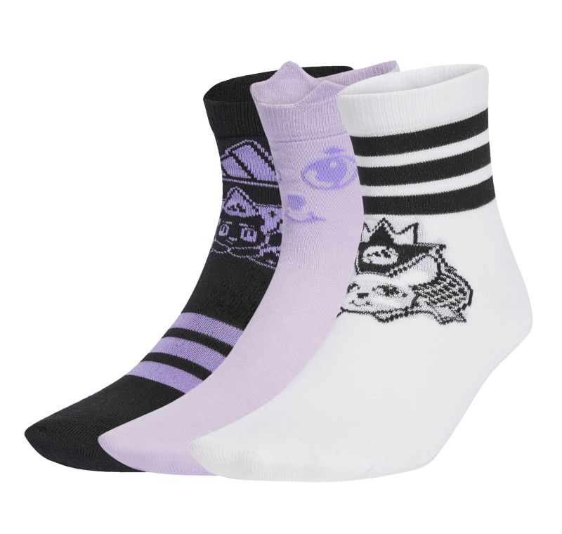 Adidas Young Animation Crew 3P - white/black/powder plum