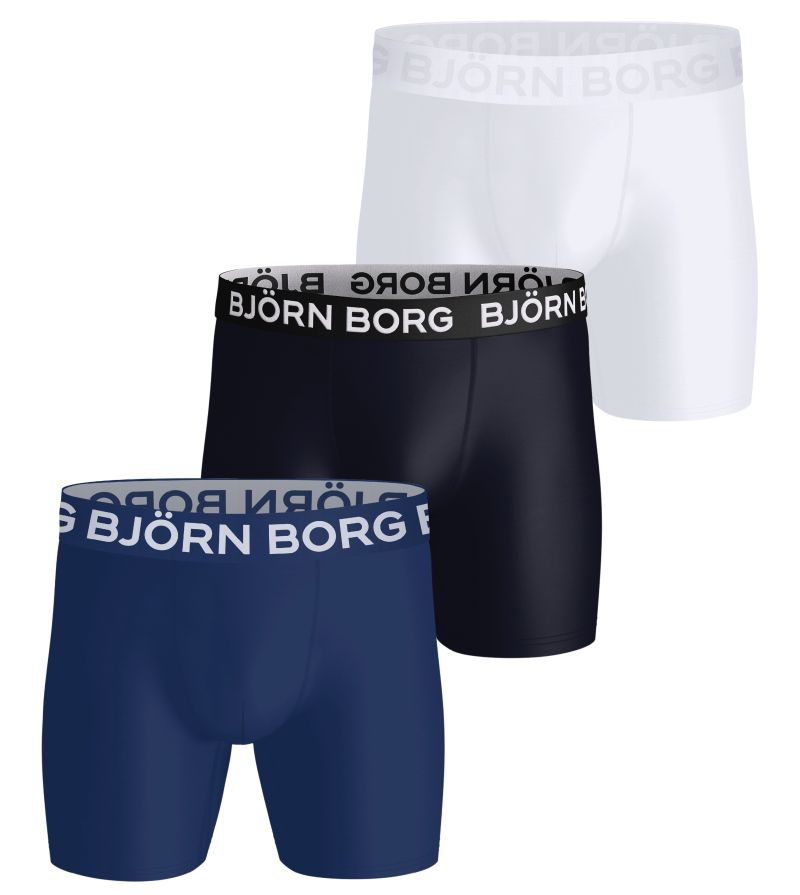 Björn Borg Sports Microfiber 3P - blue/navy/white Björn Borg Sports Microfiber 3P - blue/navy/white